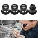 Jewellery Magnifying Glass,4PCS Jewelers Loupe,Professional Jewellers Magnifying Glass 5X 10X 15X 20X,Jewelers Magnifying Glass,Watch Jewelry Diamond Coin Gem by Jewellers Loupe.
