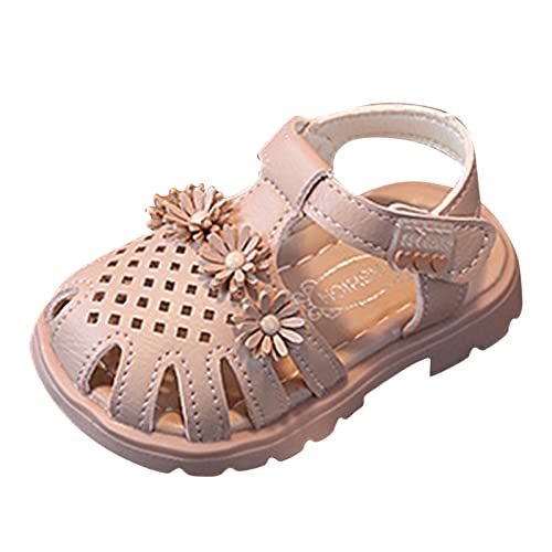 RNTOP Baby Boy Unisex Sandals Shoes for Infant/Toddlers First Walkers Prewalkers Soft Anti-Slip Sole Flat (Pink, 7 Toddler)