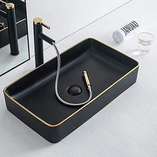 REMOTION Wash Basin Countertop Tabletop Ceramic Bathroom Sink Wash