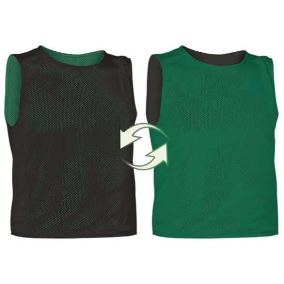 Valento Peto Deportivo Reversible Sin Manga Verde Sólido Niño Unisex-Adultos Jóvenes Deportistas Laborales