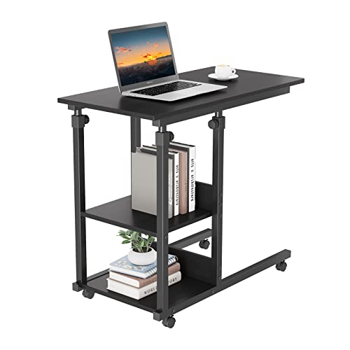 Dripex Table Roulante, Table d'Appoint Mobile Réglable en Hauteur, Table Multiusage avec 4...