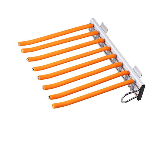 XYL Perchero extraíble para Pantalones Perchero de Acero Inoxidable 8 Brazos, Organizador de Almacenamiento de Bufandas para Armario, Riel de suspensión Extensible para Soporte de Corbata