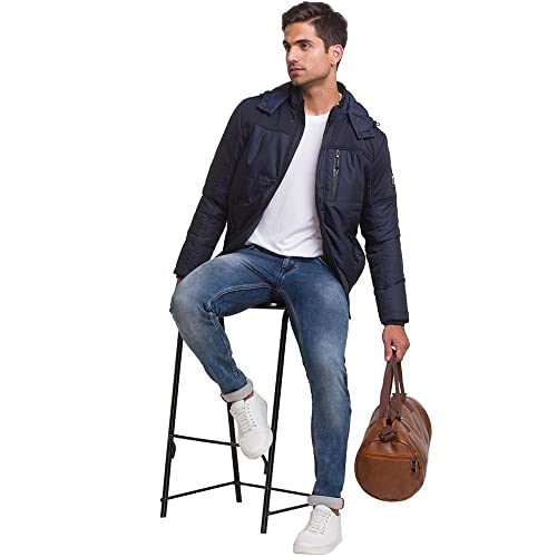 Image of Being Human Green Regular Fit Long Sleeves Polyester Men's Jacket Clothing