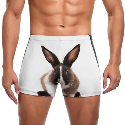 Swim briefs homme boxer de bain lapin mignon short de piscine stretch