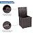 VINGLI 51 Gallon Outdoor Deck Box, Plastic Deck Box Design with Convenient Handles, Lockable Storage Box for Patio, Garden, Backyard and Balcony (Brown)