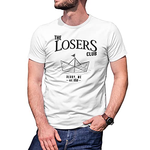 The Losers Klub King Stephen It Pennywise Camiseta De Hombre Blanca Size M