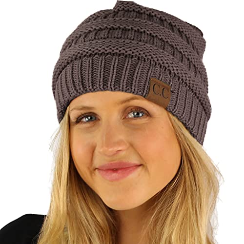 Image of Hatsandscarf CC Exclusives Solid Color Beanie Tail Hat for Adult (MB-20A)
