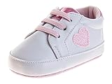 Josmo Infant Girls Fashion Sneakers Newborn Soft Sole Star and Heart First Walking Shoes Pink 4 Infant