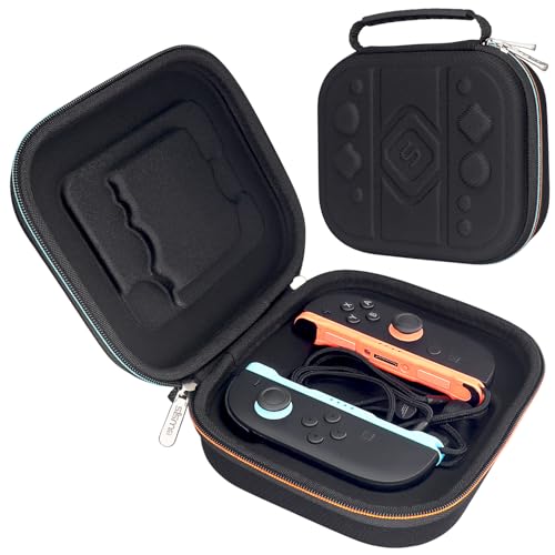 sisma Joycon 2用保護ケース 耐衝撃 収納 ポーチ セミハードケース 「ストラップが装着されているJoycon2 (L)(R)に対応」 Switch2コントローラー全体を守ります『黒』