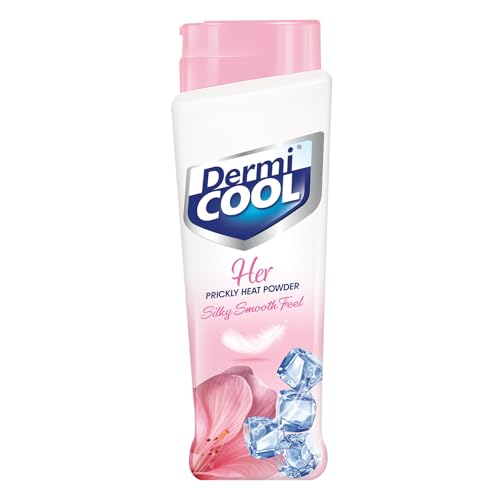 Dermicool Her Prickly Heat Powder for Women | Anti-Chafing & Sweat-Absorbing Body Powder | Soothes Heat Rash & Leaves Skin Silky Smooth | Talc-Free Natural Formula | 14.11 Oz (400gm)