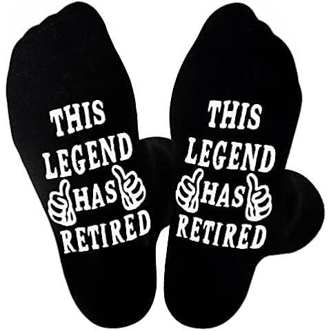 Jeasona Retirement Gifts for Men 2022 Retirement Gift Ideas for Men Retirement Socks Cotton Calf Socks 9-11 Cover
