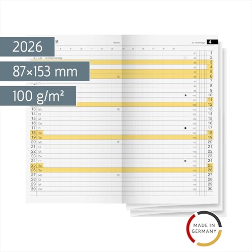 rido/idé Kalender rido/idé Monats-Ersatzkalendarium Mod. Miniplaner d 15 2026 | 87×153 mm