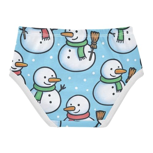Girls' Triangle Panties Briefs Underwear for Girls Snowmen2