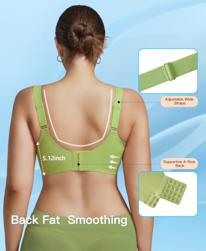 Image of Minimizer Bras for Women Full Coverage Wireless Plus Size Seamless Bralette Removable Pads Comfort 32A-42DD