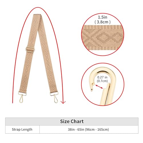 Image of ZOOEASS Wide Shoulder Strap (Solid),Adjustable Replacement Belt Crossbody Canvas Bag Handbag