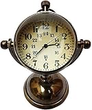 NAVIGATORS Brass Antique Desk & Shelf Clock Compass Marine Analog Clock Nautical Gifts Decor
