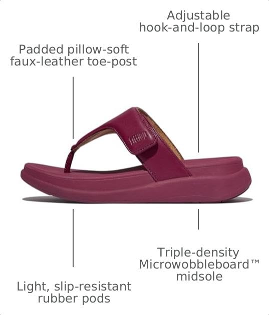 Image of FitFlop F-Mode Go Adjustable Toe-Post Sandals