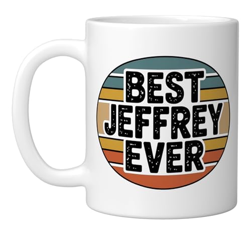 Taza Cerámica Personalizada Best Jeffrey Blanca 11 oz miniatura 1