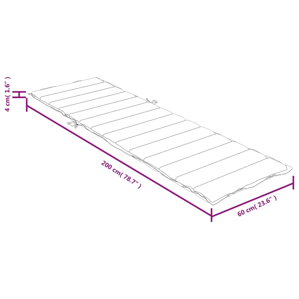 Generico Cuscino per Lettino Prendisole Rosso mélange 200x60x4cm Tessuto,Casa e Giardino,Arredo,Cuscini per sedie-4002515
