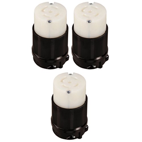 OCSParts L21-30R Grounding Locking Connector, 30A 120/208V AC, 4 Pole 5 Wire, cUL Listed, NEMA L21-30 (Pack of 3)