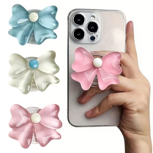 Soporte Magnético Para Teléfonos, 3 Piezas Soporte Para Smartphone, Agarre Para Móvil Con Flores, De Resina, Base Extensible Accesorios Para Manos Libres