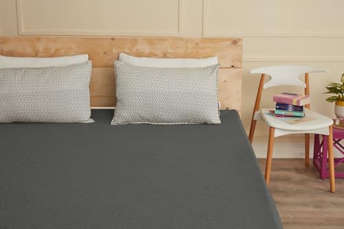 Image of Wakefit Waterproof Terry Cotton Feel Mattress Protector | Machine Washable, Super Soft Breathable, Hypoallergenic Mattress Cover Single Size - 78x36 inch (Alloy Grey)