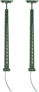 EXCEART Model Railway Train Model Street Lights 2pcs Railway Lamppost Lamps 1:87 Pathway Lantern Post Train Lamp Post Dollhouse Fairy Garden Street Lights for Micro Landscape C