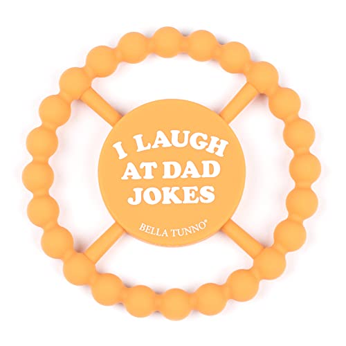 Image of Baby Teether by Bella Tunno, Silicone Teethers for Babies 3-6 months, 6-12 months, Baby Toys, Pacifier, Teething Relief, Boys, Girls, I Laugh At Dad Jokes