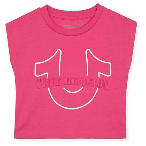Image of True Religion Girls Jeans Shorts Set Girls Denim Short and Fashion Tee Shirt Clothing Set for Kids