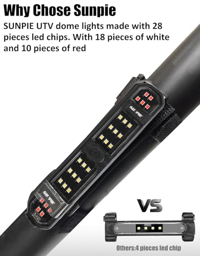 Image of SUNPIE SXS Dome Light Battery Powered Universal Roll Bar Lights, 2Packs