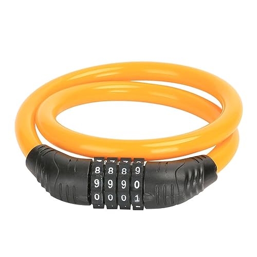 Candado de cable para bicicleta, candado de combinación para bicicleta, candado con código numérico, 4 dígitos, seguro antirrobo, candado de cable, para bicicleta de montaña, moto, scooter, universal