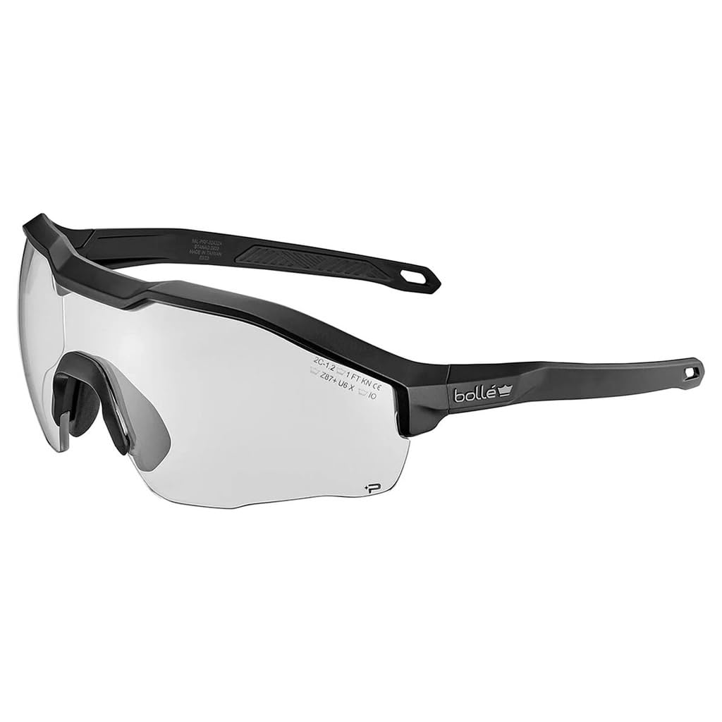 Genérico Bollé MY6 Gafas Balísticas, airsoft y paintball, Lente Transparente, Montura Negra, 37g, Diseño Envolvente