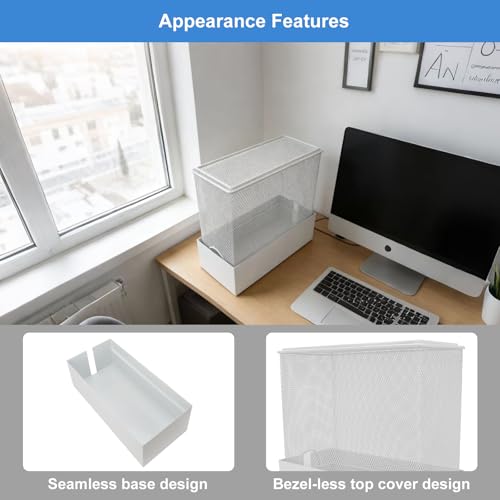 Image of Faraday Cage for WiFi Router, EMF Blocker for WiFi Router, Blocks 90% EMF and 5G Radiation, Compatible with Most Large Routers, White, 12 inch L x 5.5 inch W x 12 inch H