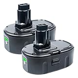 BOTKK Upgraded 6500mAh Lithium ion Replacement for Dewalt 18V Battery DC9096 DC9098 DC9099 DE9039 DE9095 DE9096 DE9098 DW9095 DW9096 DW9098, 2Packs