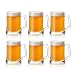 Chopes et chopes à bière Grande Tasse à la bière 17 onces Grandes tasses en verre avec poignée Demi-a litre bière Tasse de bière lunettes réutilisable verre de bière 6 pack Chopes à bière en verre Ver