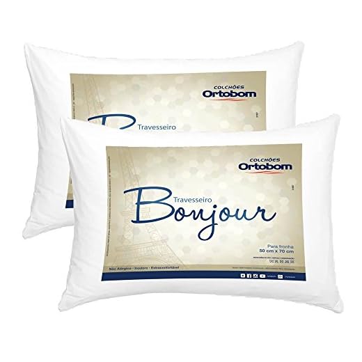 Kit Travesseiros 02 Peças Bonjour Fibra Siliconizada em Microfibra 70cm x 50cm - Ortobom