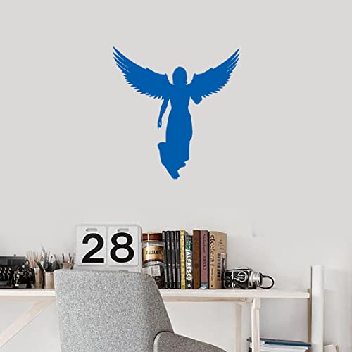 Image of Angel With Wings (Azure Blue) (Set Of 2) Premium Waterproof Vinyl Decal Stickers For Laptop Phone Accessory Helmet Car Window Bumper Mug Tuber Cup Door Wall Decoration