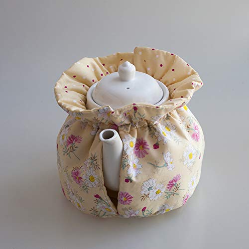 Image of JOONOR Tea Cosy - Cotton Printed Tea Cosy, Vintage Floral Dust Cover for Kitchen Tea Pot, Breakfast Warmer, Insulation and Keep Warm, Color#3