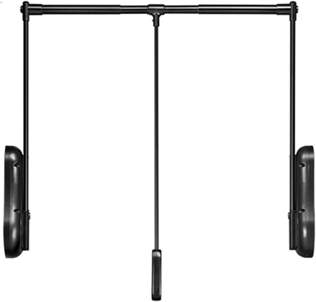 LDIW Wardrobe Lift | Adjustable Clothes Rail | Fold-Out | Black Stainless Steel | Width-Adjustable 510-1150 mm Soft Return Storage System,510x650mm