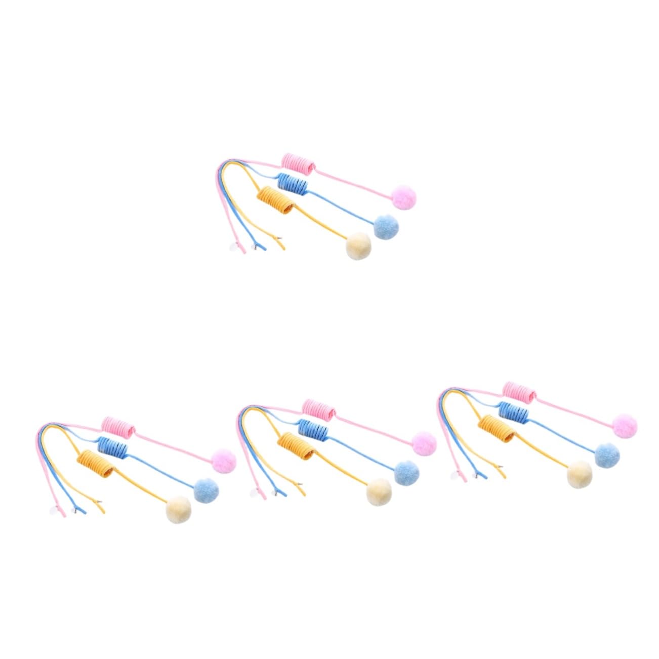 Happyyami 12pièces Jouets Peluche pour Chats avec Ventouse Balles De Teasing Intérieures Couleurs Stimulez Activité De Votre Animal avec Ces Jouets Interactifs