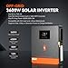 3600W Solar Inverter 24V Built-in 120A MPPT Controller, 3600W Power Inverter Max.PV Input 4200W, 500V, fit for 24V Lead-Acid and Lithium Batteries