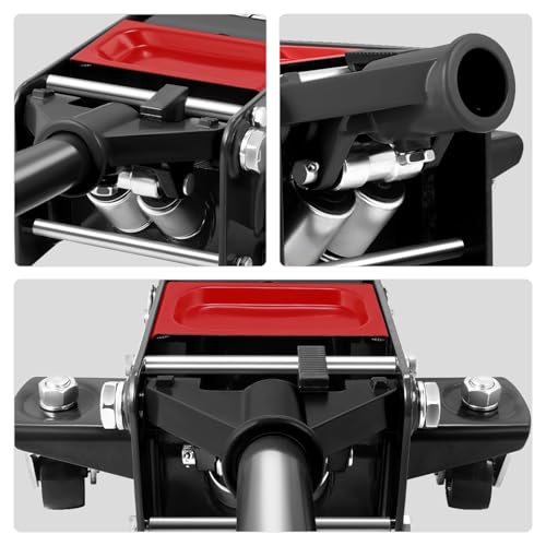 DNA MOTORING Floor Jack 3 Ton (6000 lbs) Capacity, Fast Lift Service Jack Low Profile Steel Heavy Duty Hydraulic Car Jack, Lifting Range 3"-20", Black, TOOLS-00475-BK