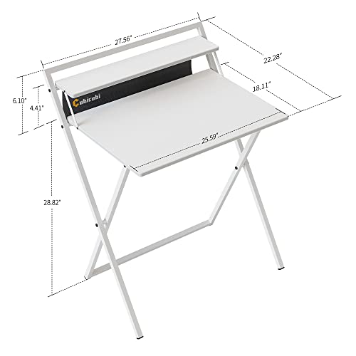 CubiCubi White Folding Desk GoTinySpace