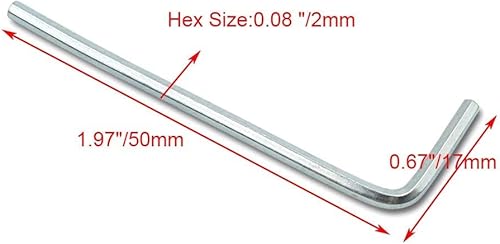 Miniatura 20 de Llave hexagonal de 0.059 in en forma de L Herramienta de reparación de cabeza hexagonal - (20 piezas)