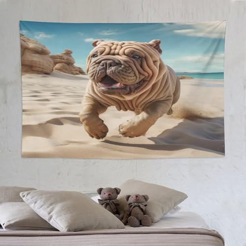 Tapisserie chien mignon pour creer un coin cocooning et chaleureux dans votre salon ou votre chambre