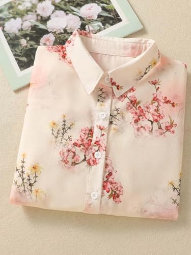 Image of URBAN OX Women's Casual Shirt - Stylish Printed Long Top for Women & Girls | Elegant Shirt for Women | Breathable Summer Tops for Women
