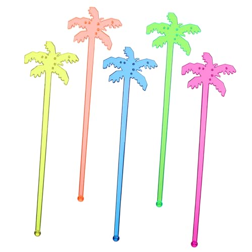 SOLUSTRE 150Pcs Plastic Stirring Sticks for Wine Juice and Cocktails Reusable Swizzle Sticks with Ergonomic Design for Home Bar Restaurant and Cafe Use