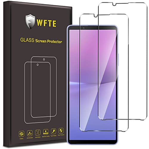 WFTE [2 Stück] Schutzfolie für Sony Xperia 10 V Panzerglas Glasfolie 9H Festigkeit, Anti-Kratzen, Anti-Bläschen Bildschirmschutzfolien Panzer Schutz Glas für Sony Xperia 10 V