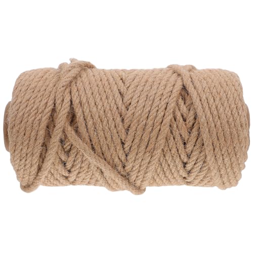 BESPORTBLE Corde de Jute Naturelle Tressée 150ft pour Jardinage et Artisanat, Corde Solide en Chanvre pour DIY et Fixation de Plantes, Couleur Kaki