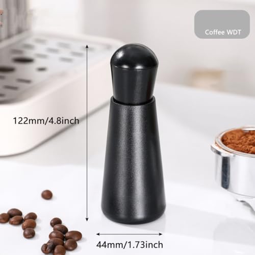 Image of WDT Tool Coffee Needle Stirrer,ABS Shell & Stainless Steel Needles | Stainless Steel Needle Stirrer with ABS Handle and Standing Base,Espresso Distribution Tool for Portafilter, Black